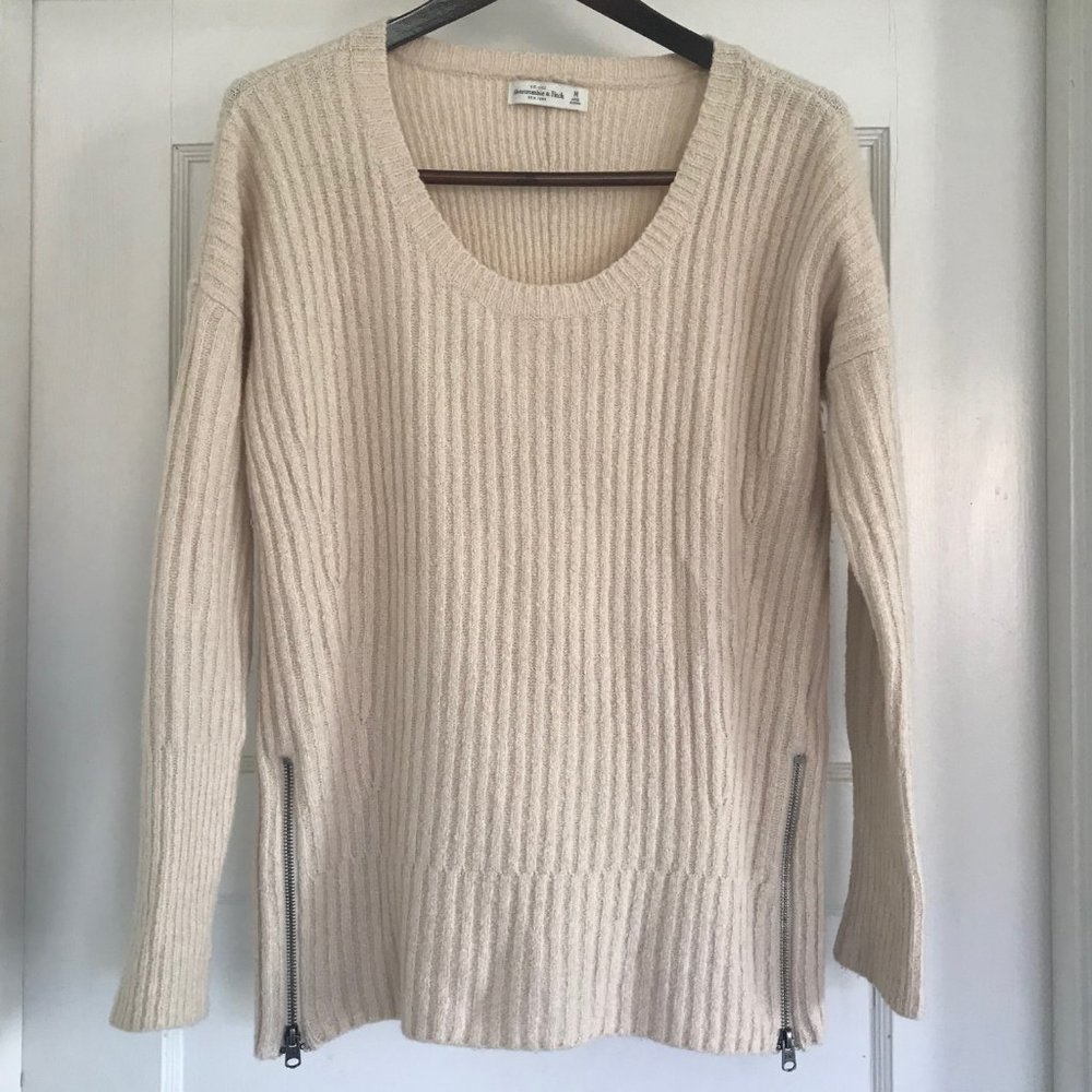Abercrombie Women's Pullover Zipper Crew Sweater
